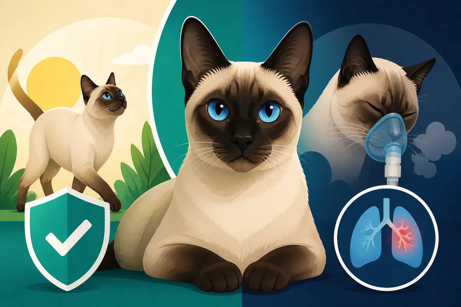 Whether a Siamese Cat's Asthma Shortens Its Life
