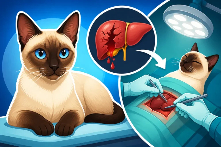 How a Siamese Cat's Ruptured Liver Is Treated