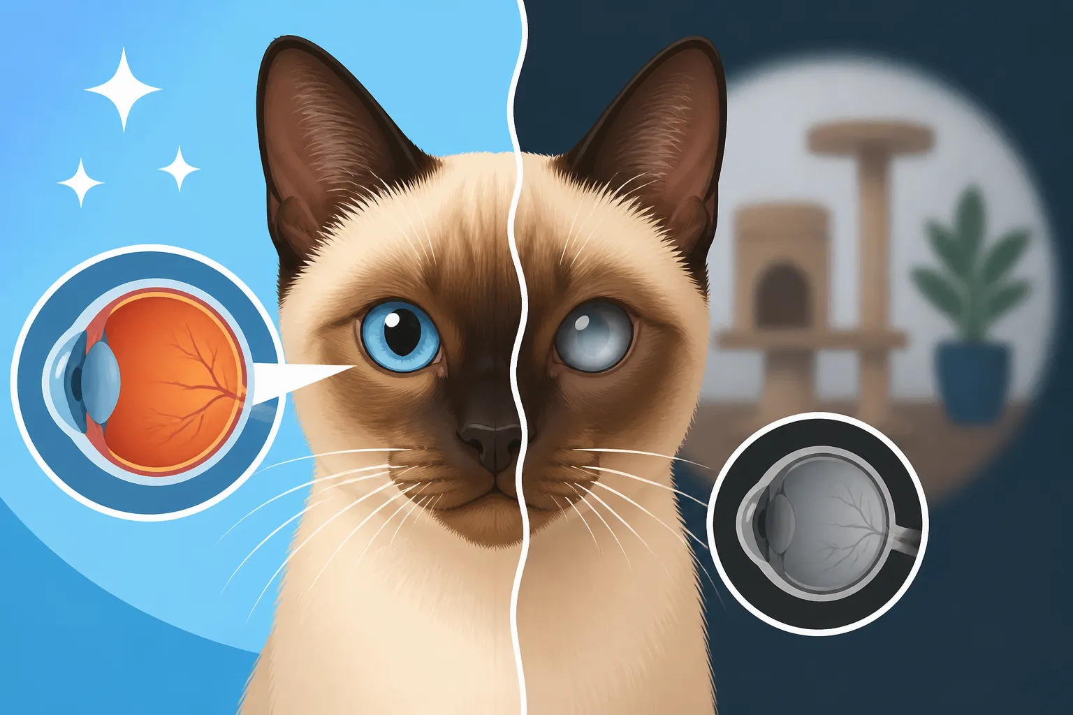 What PRA Does to a Siamese Cat's Sight
