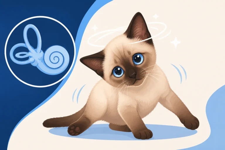 Vestibular Disease in a Siamese Cat Kitten