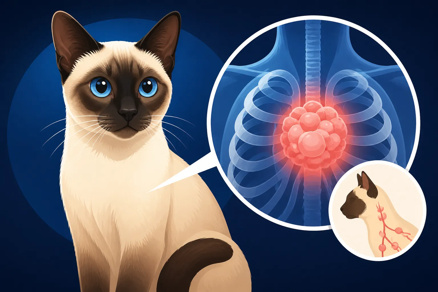 Mediastinal Lymphoma in a Young Siamese Cat