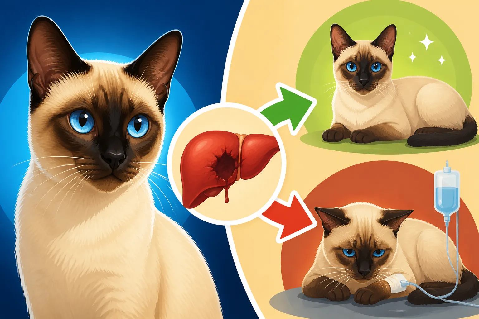 Whether a Siamese Cat Survives a Ruptured Liver