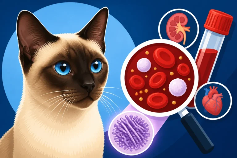 Which Blood Values Flag Amyloidosis in a Siamese Cat