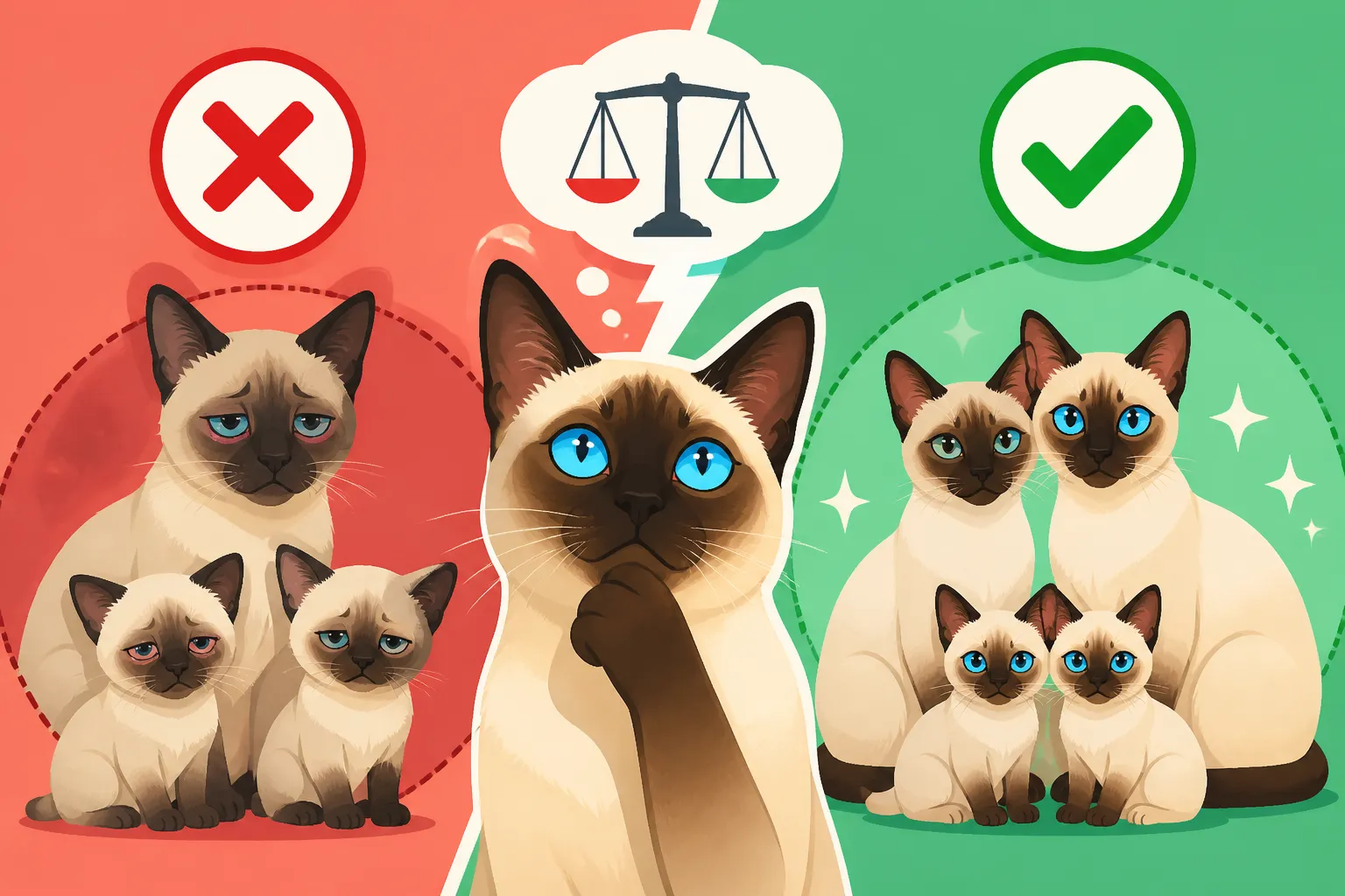 Whether an Affected Siamese Cat's Relatives Should Be Bred