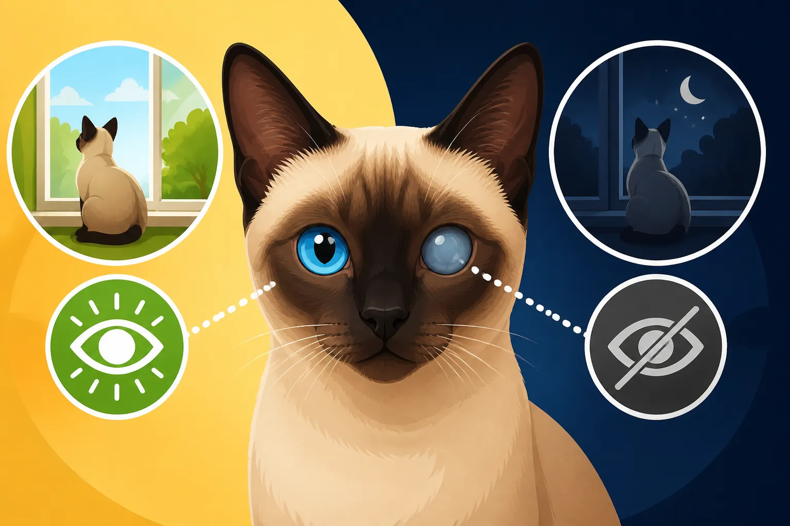 The Age a Siamese Cat First Loses Night Vision