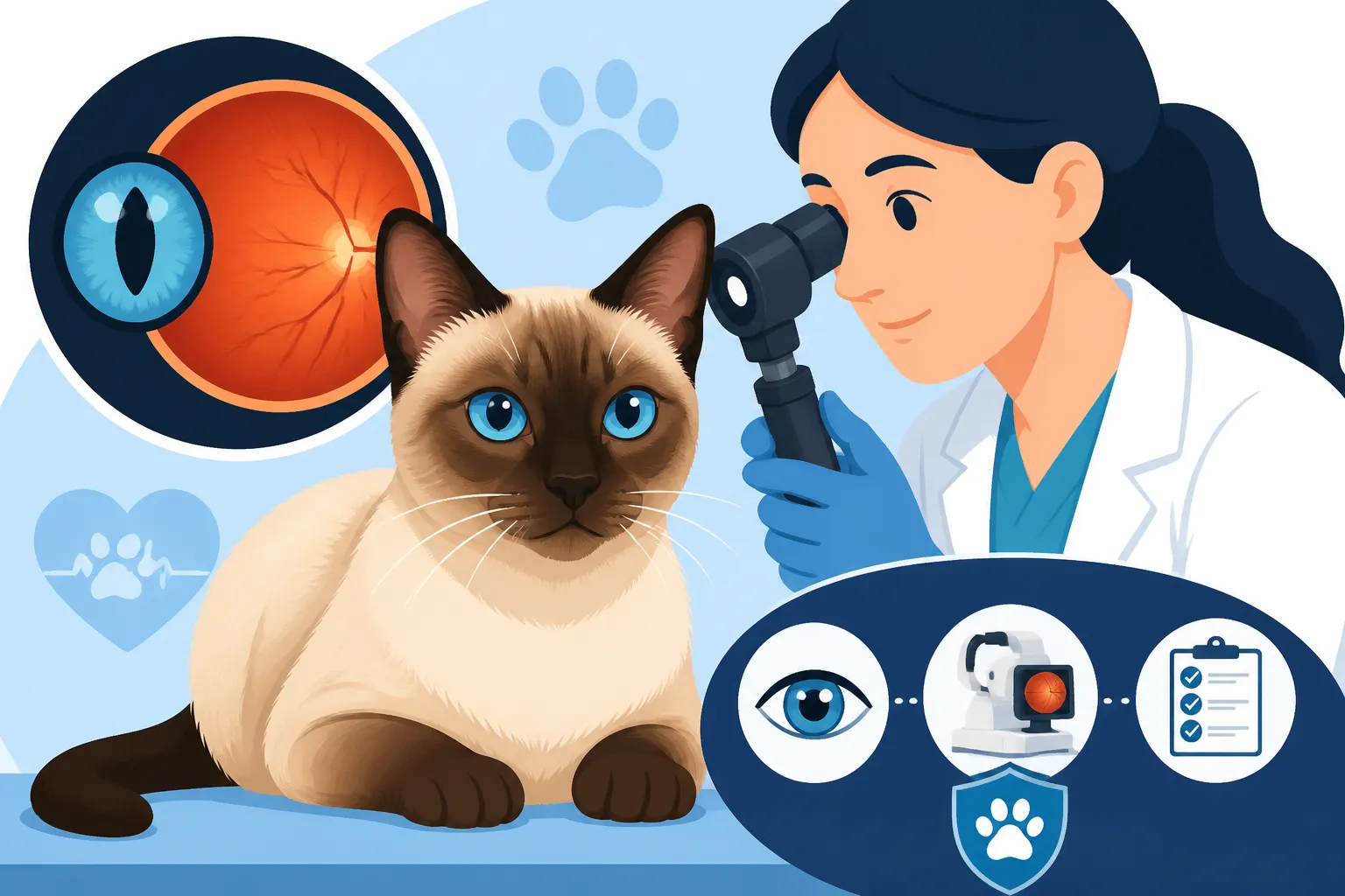 How a Vet Confirms PRA in a Siamese Cat