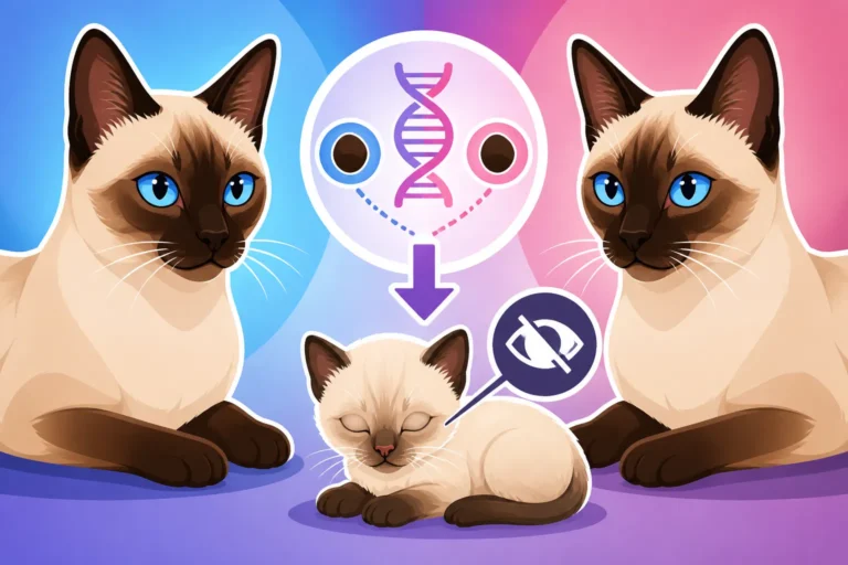 How Two Carrier Siamese Cats Produce a Blind Kitten