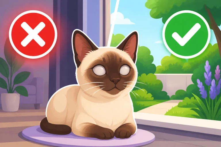 Whether a Blind Siamese Cat Should Go Outside
