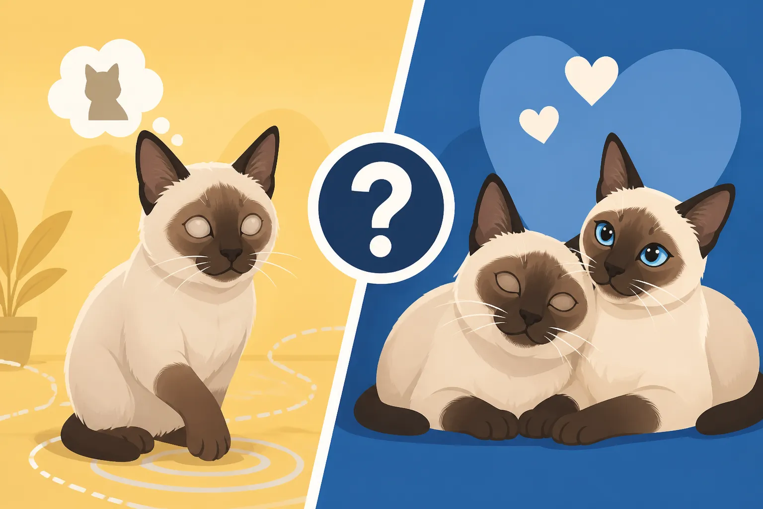 Whether a Blind Siamese Cat Needs a Companion