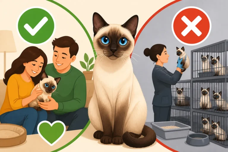 Whether a Siamese Cat Breeder Sells to Pet Homes