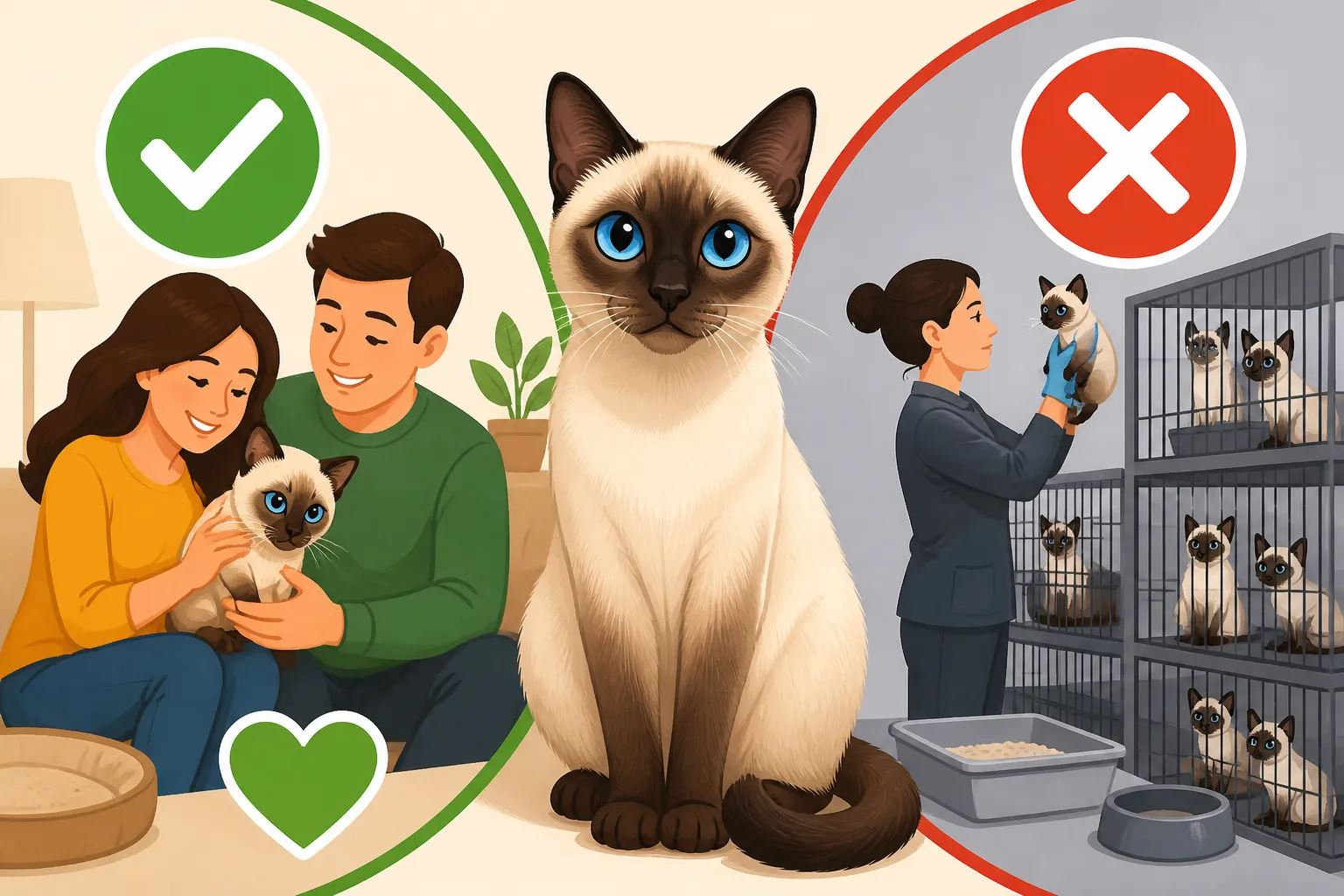 Whether a Siamese Cat Breeder Sells to Pet Homes