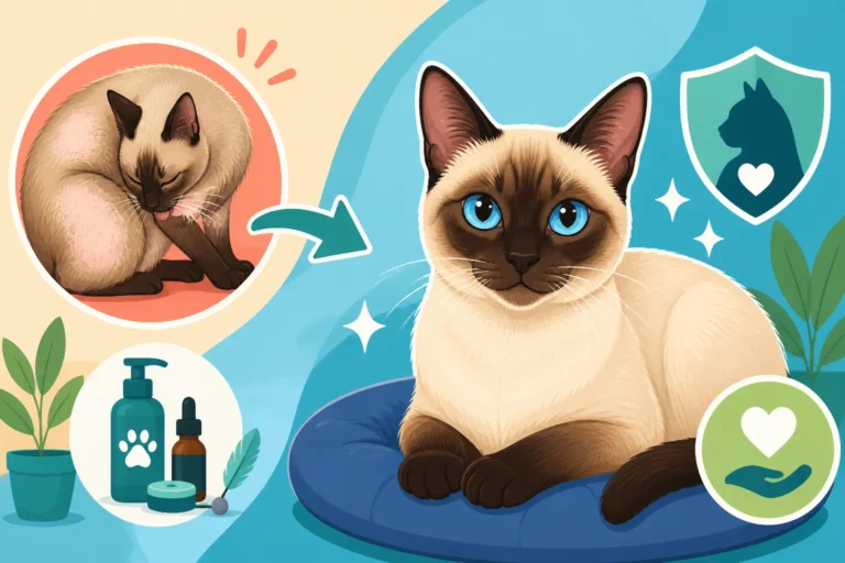 How Psychogenic Alopecia in a Siamese Cat Is Treated
