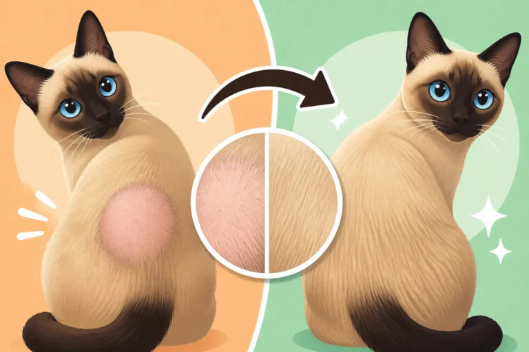 Whether a Siamese Cat's Bald Patch Grows Back