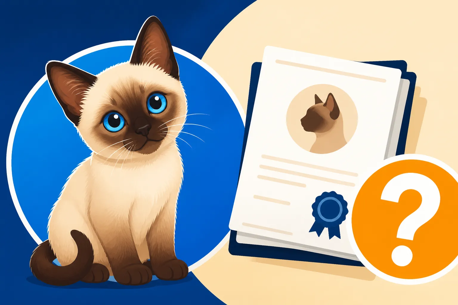 Whether a Siamese Cat Kitten Comes With Papers