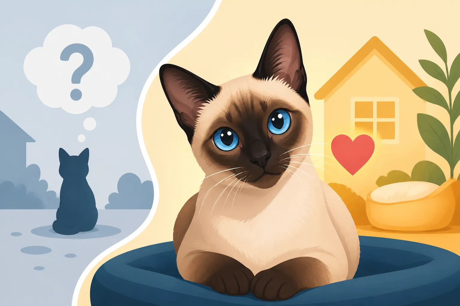 Whether a Rescue Siamese Cat Has Any History