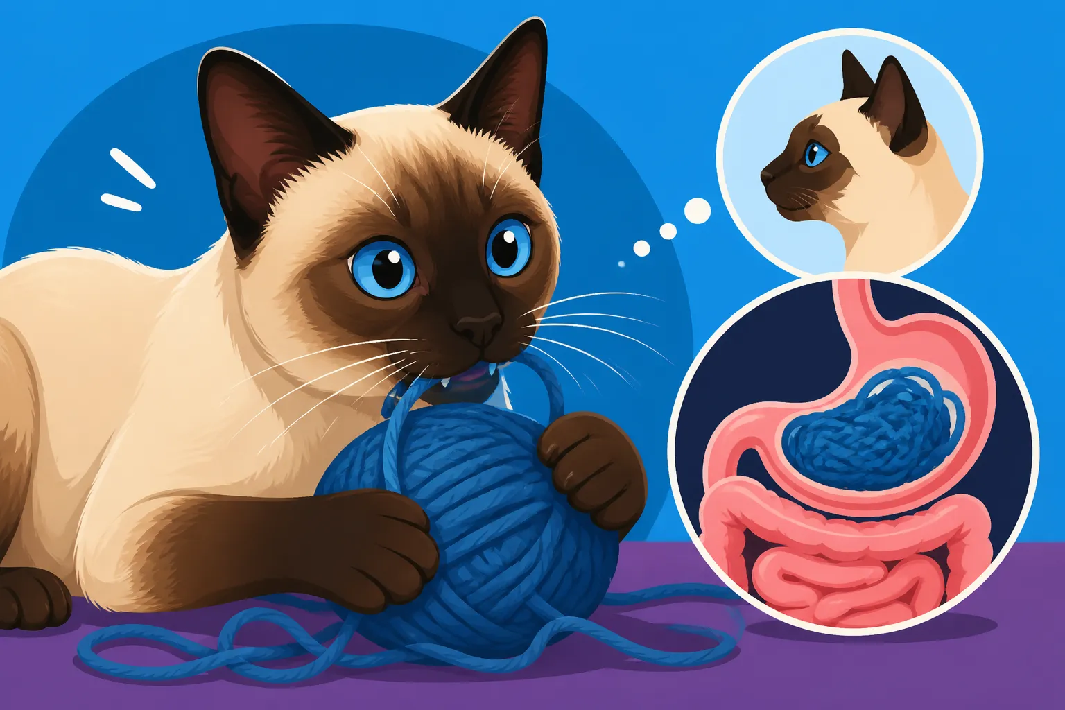 Why a Siamese Cat Chews Wool and Swallows It