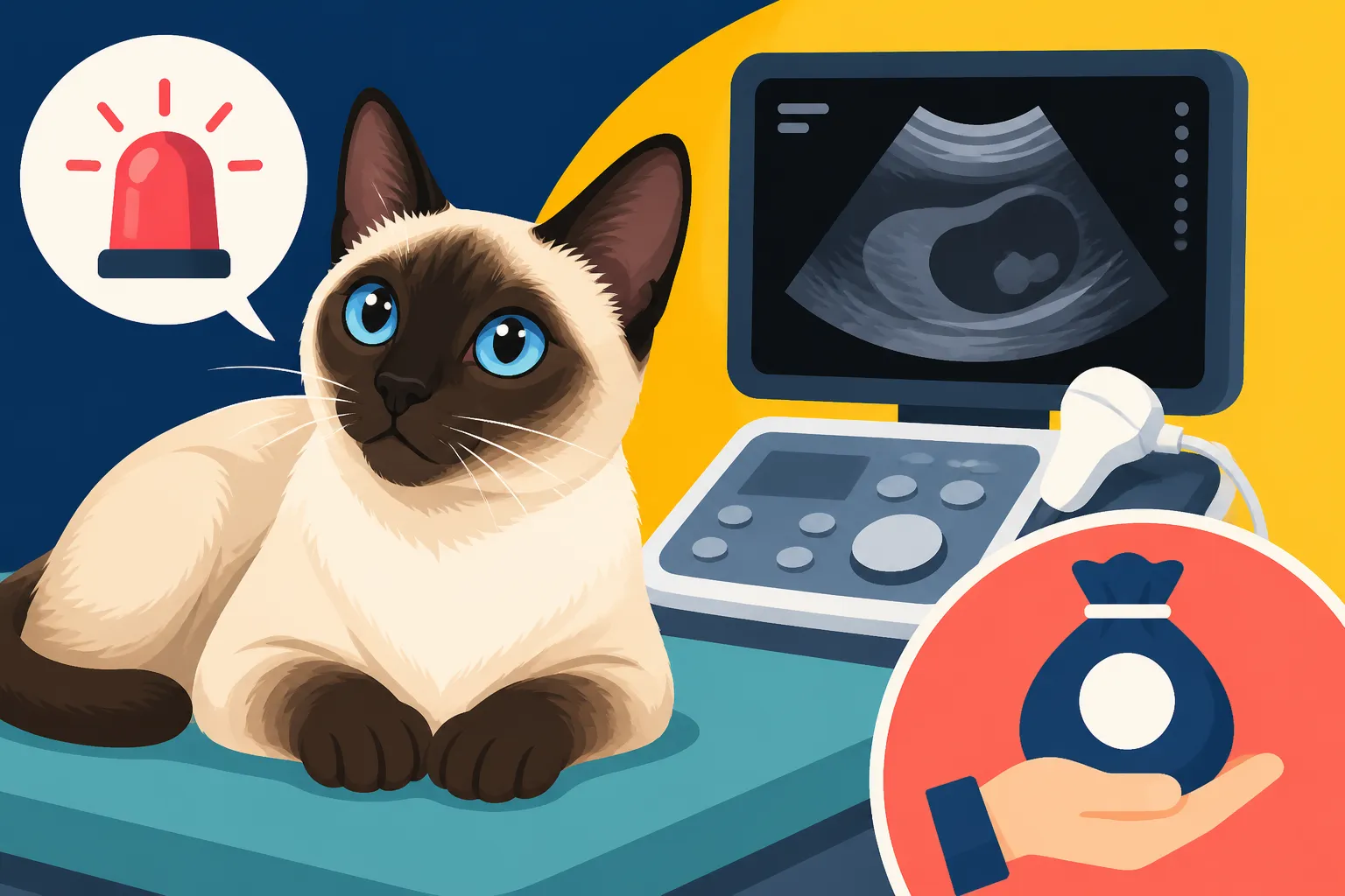 What a Siamese Cat's Emergency Ultrasound Costs