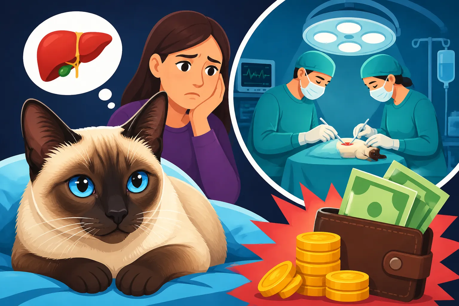What Emergency Liver Surgery Costs a Siamese Cat Owner