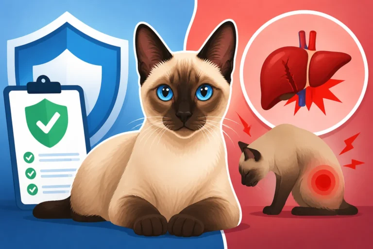 Whether Insurance Pays for a Siamese Cat's Liver Rupture