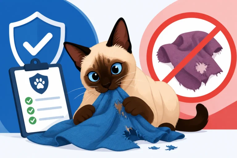 Whether Insurance Covers a Siamese Cat That Eats Fabric