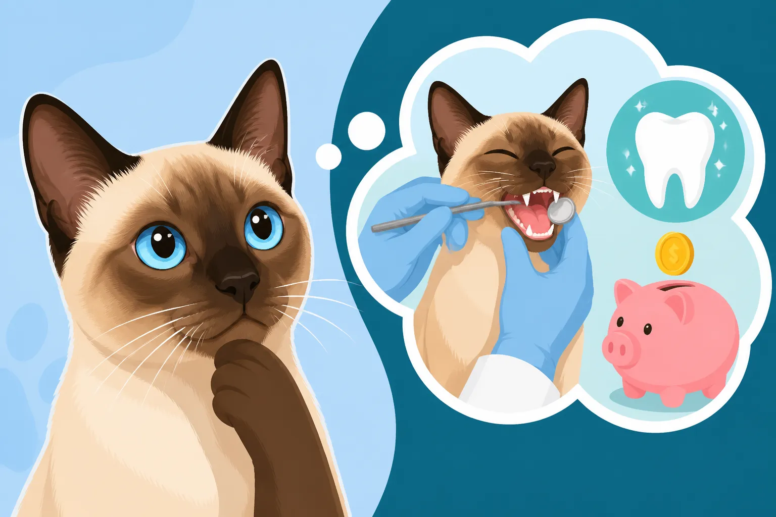 What a Siamese Cat's First Dental Costs