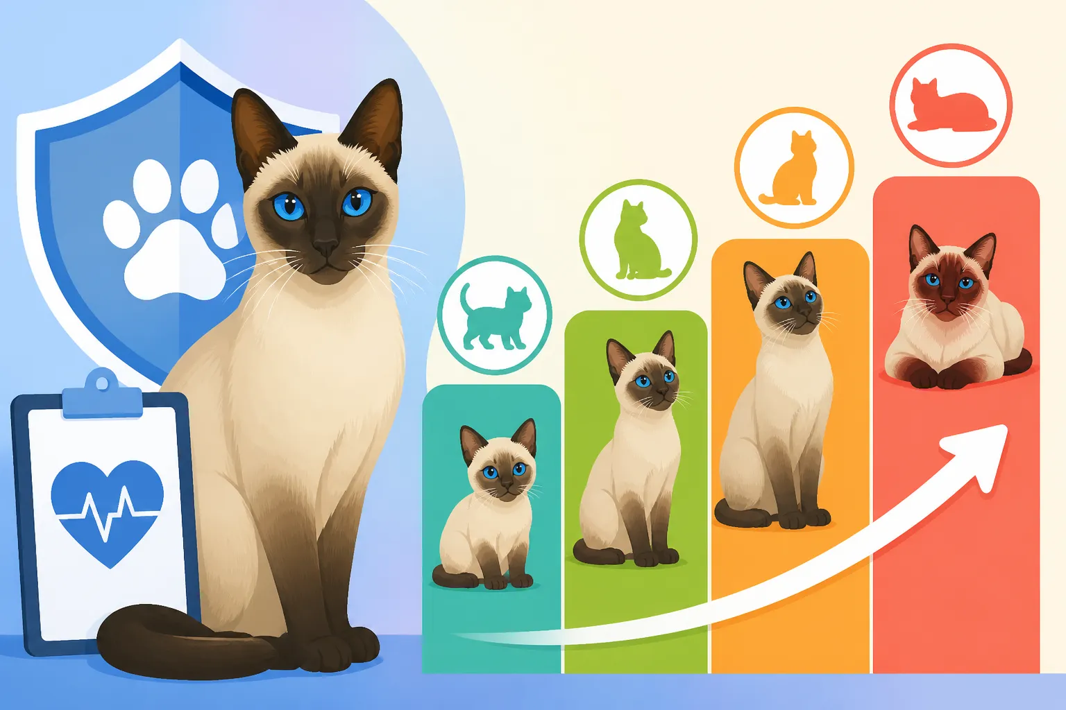 What Insuring a Siamese Cat Costs by Age