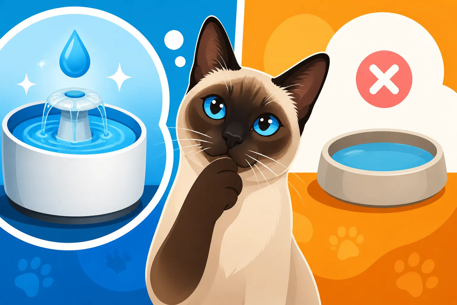 Whether a Siamese Cat Needs a Water Fountain