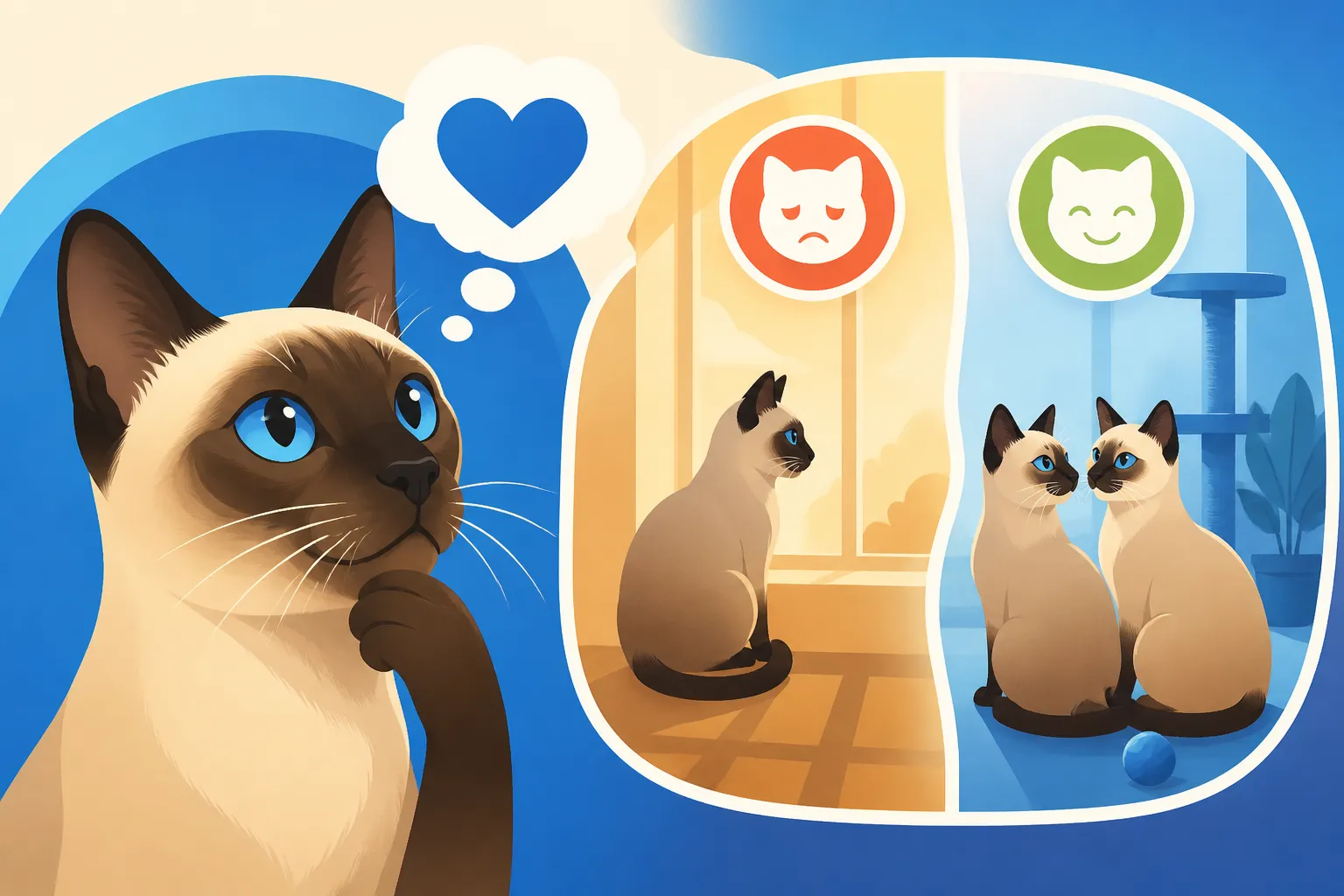 Whether a Siamese Cat Needs a Companion Cat