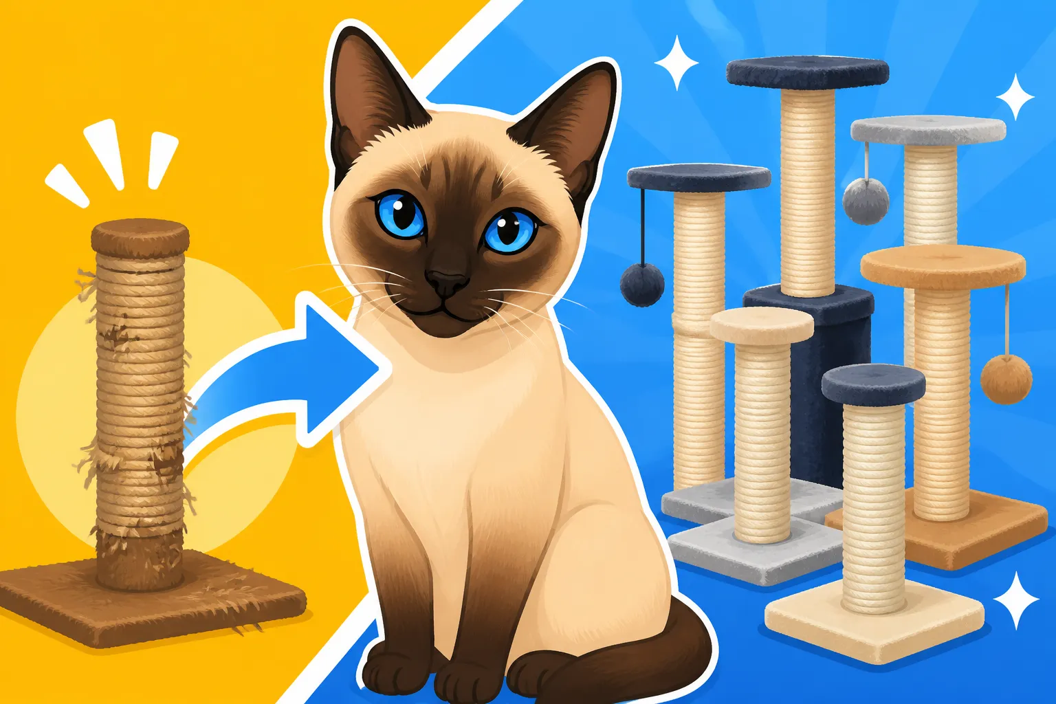 Why a Siamese Cat Owner Buys More Scratching Posts