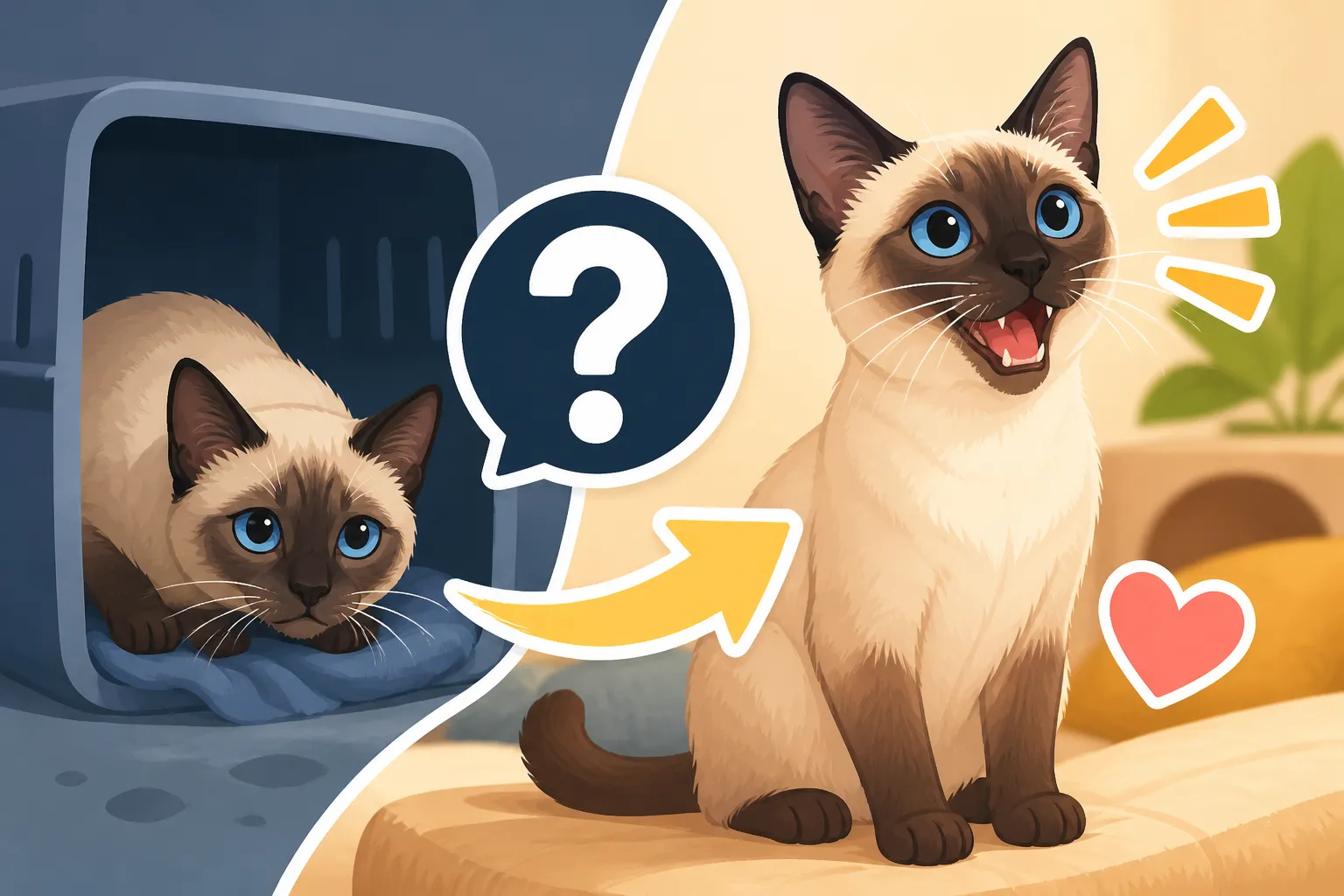 Whether a Rescue Siamese Cat Comes Vocal