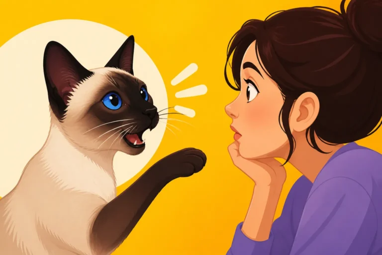 The Siamese Cat Talks and Expects an Answer