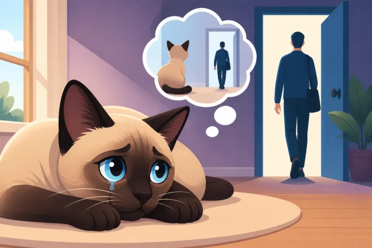 What Separation Anxiety Looks Like in a Siamese Cat