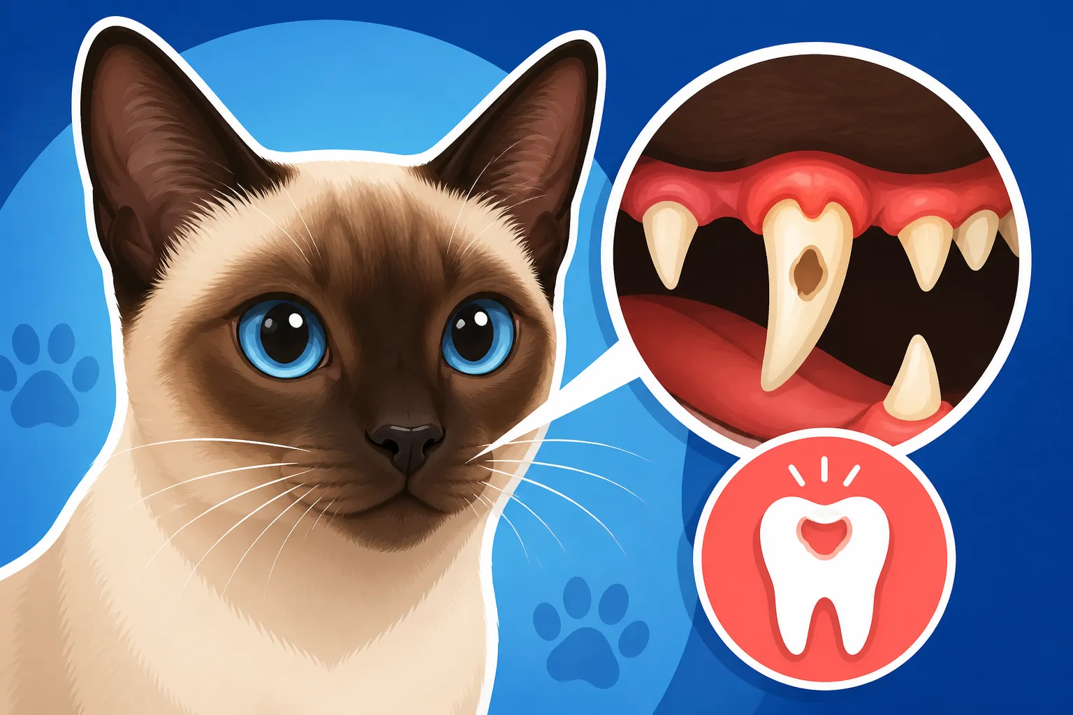 Tooth Resorption in a Siamese Cat