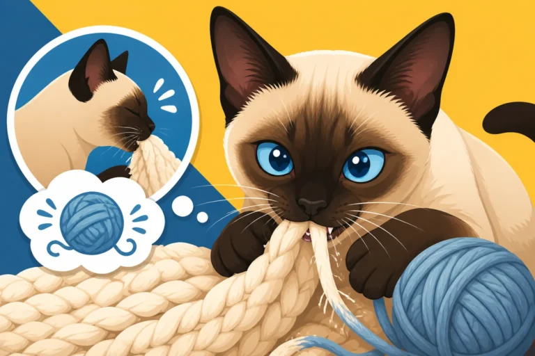 Why a Siamese Cat Sucks and Chews Wool