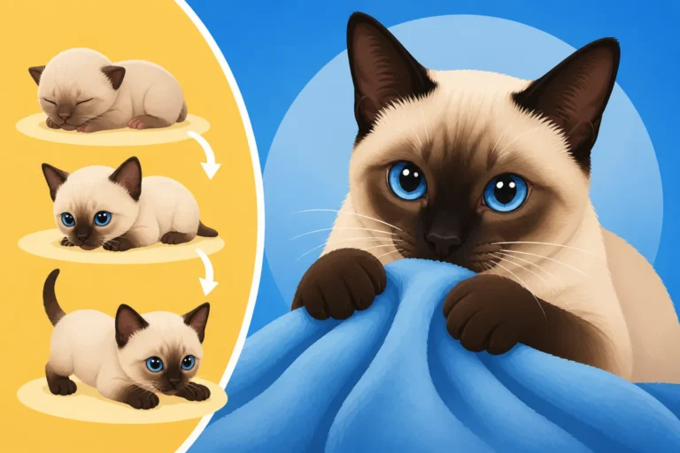 The Age Wool Sucking Starts in a Siamese Cat
