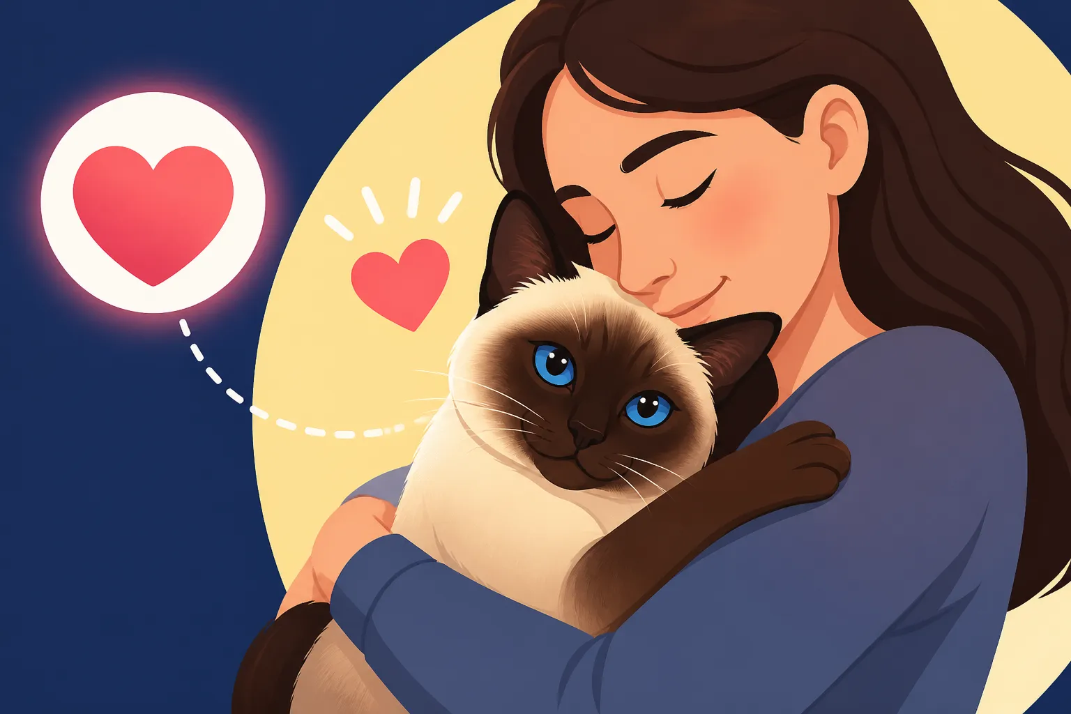How Attached a Siamese Cat Gets to One Person