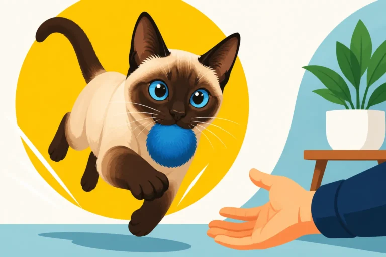 How Well a Siamese Cat Fetches