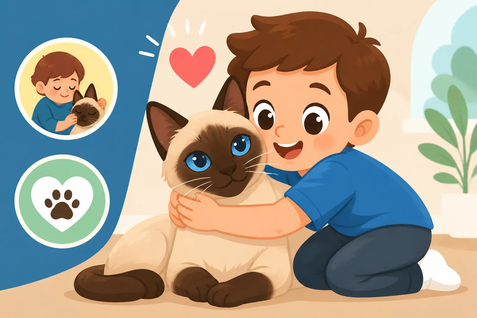 How a Siamese Cat Behaves With Children