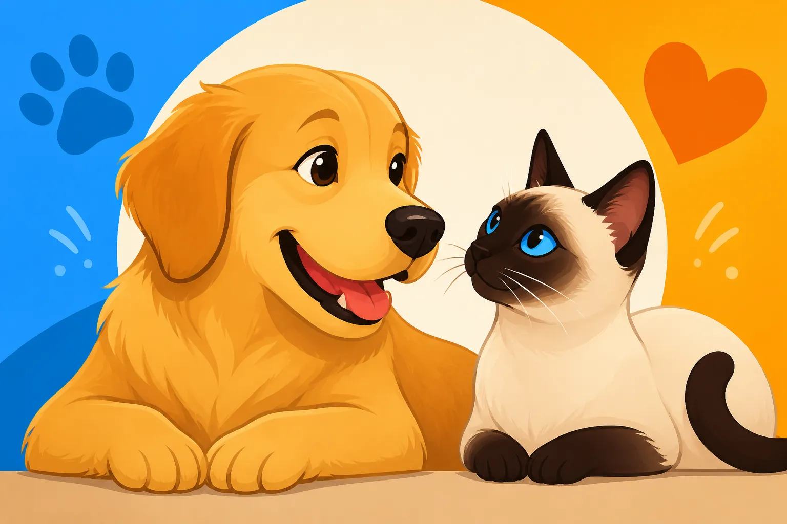 How a Siamese Cat Gets On With a Dog