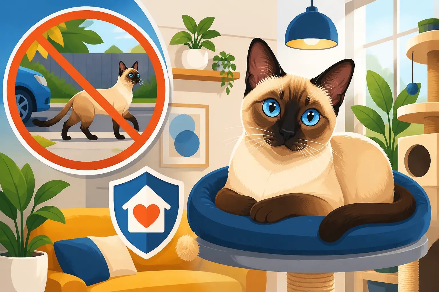 How Well a Siamese Cat Lives Indoors Only