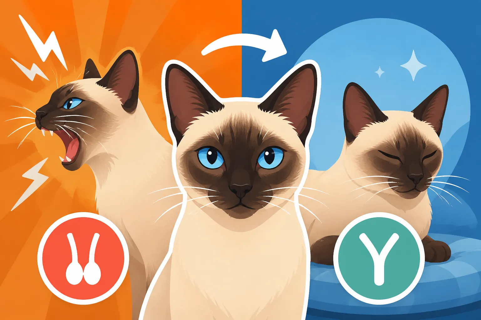 Whether Neutering Quiets a Siamese Cat