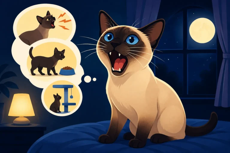 Why a Siamese Cat Yowls in the Middle of the Night