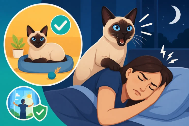 How to Stop a Siamese Cat Waking You