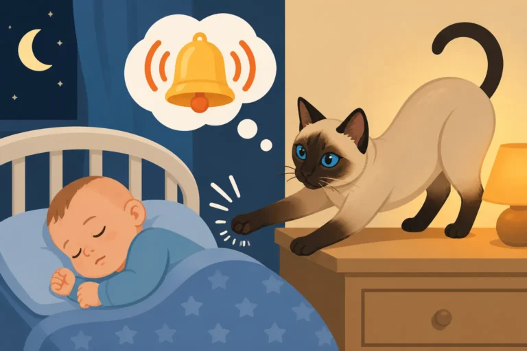 Whether a Siamese Cat Wakes a Baby