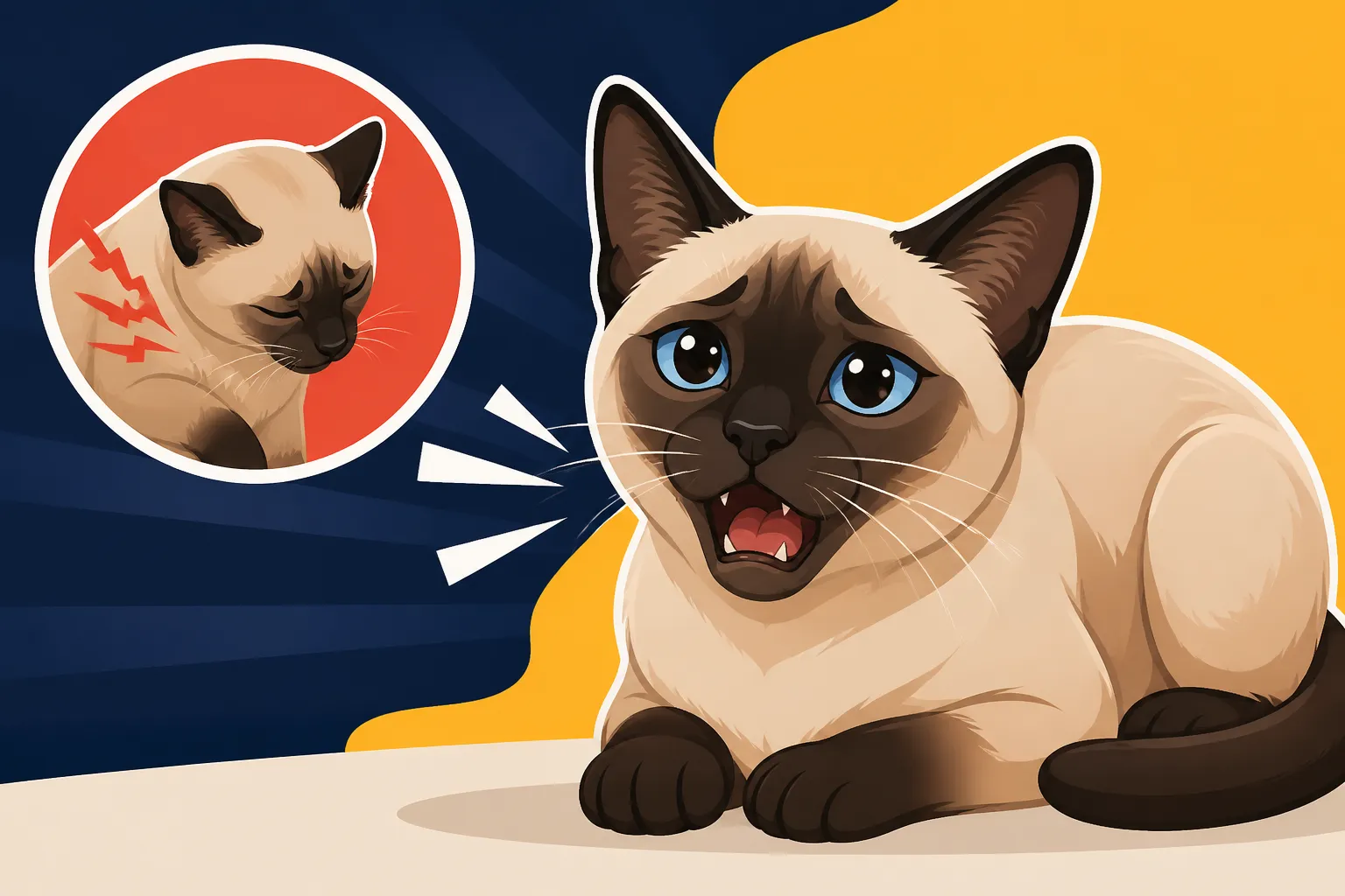 When a Siamese Cat's Meowing Means Pain