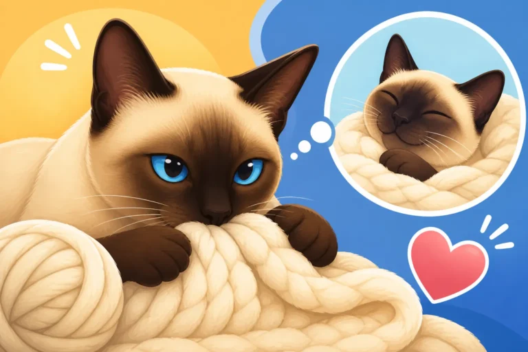 Whether Wool Sucking Comforts a Siamese Cat