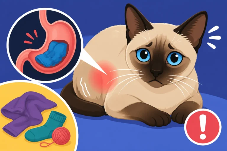 Signs a Siamese Cat Has Swallowed Fabric