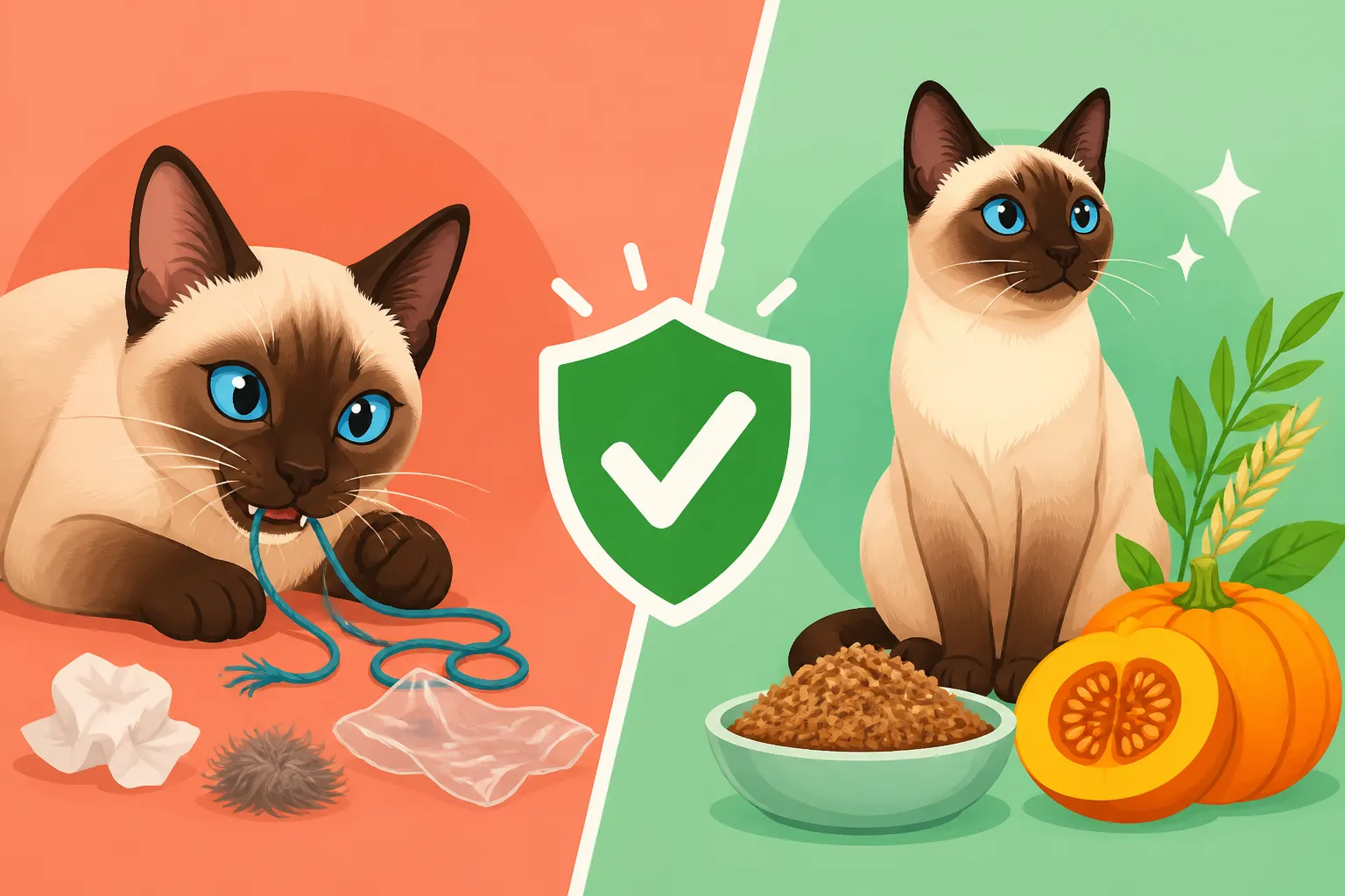 Whether More Fiber Stops a Siamese Cat's Pica