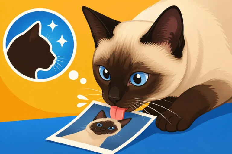 Why a Siamese Cat Licks Photographs