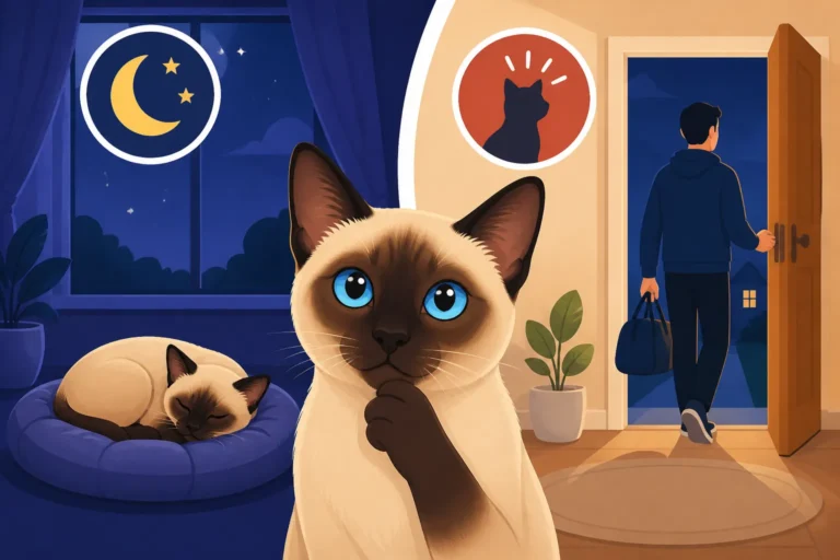 Whether a Siamese Cat Can Be Left Overnight